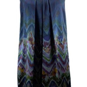 CALYPSO ST BARTH Watercolor 100% Silk SHIFT DRESS Size SMALL 4 6
